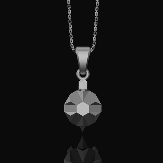 Origami Tortoise Charm Necklace - Silver Geometrical Pendant, Elegant Folded Turtle Design, Unique Artistic Jewelry Polished Finish