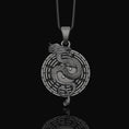 Load image into Gallery viewer, Yin Yang Dragon Necklace - Chinese Serpent Mythical Creature, Embroidered Patch Design, Elegant Yin Yang Symbol Jewelry