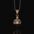 Load image into Gallery viewer, Origami Tortoise Charm Necklace - Silver Geometrical Pendant, Elegant Folded Turtle Design, Unique Artistic Jewelry Rose Gold Finish