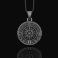Bild in Galerie-Betrachter laden, Silver Steampunk Compass Necklace - Vintage Explorer Pendant, Nautical Navigator Jewelry, Retro Mechanical Adventure Charm