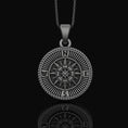 Load image into Gallery viewer, Silver Steampunk Compass Necklace - Vintage Explorer Pendant, Nautical Navigator Jewelry, Retro Mechanical Adventure Charm
