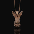 Load image into Gallery viewer, Silver Rabbit Head Necklace - Elegant Bunny Pendant, Whimsical Woodland Animal Charm, Cute and Nature-Inspired Rabbit Jewelry