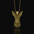 Load image into Gallery viewer, Silver Rabbit Head Necklace - Elegant Bunny Pendant, Whimsical Woodland Animal Charm, Cute and Nature-Inspired Rabbit Jewelry