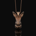Load image into Gallery viewer, Silver Rabbit Head Necklace - Elegant Bunny Pendant, Whimsical Woodland Animal Charm, Cute and Nature-Inspired Rabbit Jewelry