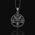 Load image into Gallery viewer, Baphomet Charm Gothic Satanism Pendant Necklace - Dark Esoteric Occult Amulet, Mystic Witchcraft Jewelry for Rituals