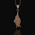 Load image into Gallery viewer, Silver Hanging Bat Necklace - Elegant Gothic Bat Pendant, Spooky Nocturnal Creature Charm, Vampire Inspired Dark Style Jewelry