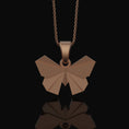 Load image into Gallery viewer, Silver Origami Butterfly Necklace - Elegant Folded Charm, Artistic Nature Jewelry, Perfect Delicate Gift for Her, Chic Feminine Pendant