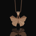 Load image into Gallery viewer, Silver Origami Butterfly Necklace - Elegant Folded Charm, Artistic Nature Jewelry, Perfect Delicate Gift for Her, Chic Feminine Pendant