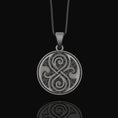 Bild in Galerie-Betrachter laden, Silver Celtic Knot Medallion - Intricate Gaelic Knot Pendant, Traditional Irish Celtic Jewelry, Mystic Eternal Knot Charm