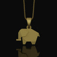 Load image into Gallery viewer, Origami Elephant Geometric Charm Necklace - Elegant Silver Pendant, Artistic Safari Wildlife Jewelry, Nature-Inspired Chic Accessory