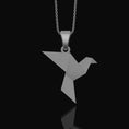 Load image into Gallery viewer, Origami Sparrow Necklace - Chic Silver Women's Charm, Elegant Bird Lover Pendant, Artistic Nature-Inspired Feminine Gift