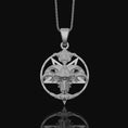 Load image into Gallery viewer, Baphomet Charm Gothic Satanism Pendant Necklace - Dark Esoteric Occult Amulet, Mystic Witchcraft Jewelry for Rituals