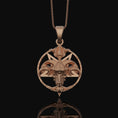Load image into Gallery viewer, Baphomet Charm Gothic Satanism Pendant Necklace - Dark Esoteric Occult Amulet, Mystic Witchcraft Jewelry for Rituals