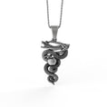 Load image into Gallery viewer, Eden Serpent Necklace - Adam and Eve Snake Pendant, Biblical Forbidden Fruit Jewelry, Spiritual Gift