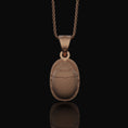 Bild in Galerie-Betrachter laden, Silver Scarab Pendant - Egyptian Scarab Medal Necklace, Ancient Symbol Jewelry, Mystical Beetle Gift