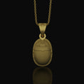 Bild in Galerie-Betrachter laden, Silver Scarab Pendant - Egyptian Scarab Medal Necklace, Ancient Symbol Jewelry, Mystical Beetle Gift