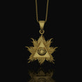 Bild in Galerie-Betrachter laden, Silver Eye of Providence Charm - Two-Style Pyramid Pendant, Masonic Illuminati Jewelry, Mystical Gift