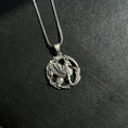 Load image into Gallery viewer, Silver Griffin Pendant - Mythical Gryphon Necklace, Fantasy Creature Jewelry, Magical Beast Gift, Mythological Bird