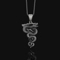 Load image into Gallery viewer, Eden Serpent Necklace - Adam and Eve Snake Pendant, Biblical Forbidden Fruit Jewelry, Spiritual Gift