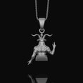 Load image into Gallery viewer, Silver Baphomet Pendant - Gothic Occult Necklace, Satanic Symbol Jewelry, Esoteric Charm, Witchcraft Gift