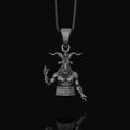 Load image into Gallery viewer, Silver Baphomet Pendant - Gothic Occult Necklace, Satanic Symbol Jewelry, Esoteric Charm, Witchcraft Gift