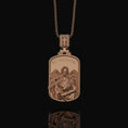 Bild in Galerie-Betrachter laden, Silver Saint Gabriel Necklace - Archangel Gabriel Pendant, Angelic Messenger Jewelry, Christian Gift