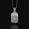 Bild in Galerie-Betrachter laden, Silver Saint Gabriel Necklace - Archangel Gabriel Pendant, Angelic Messenger Jewelry, Christian Gift