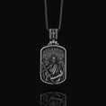 Bild in Galerie-Betrachter laden, Silver Saint Gabriel Necklace - Archangel Gabriel Pendant, Angelic Messenger Jewelry, Christian Gift
