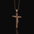 Bild in Galerie-Betrachter laden, Silver INRI Crucifixion Necklace - Jesus on Cross Pendant, Christian Religious Jewelry, Faith Symbol
