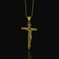 Bild in Galerie-Betrachter laden, Silver INRI Crucifixion Necklace - Jesus on Cross Pendant, Christian Religious Jewelry, Faith Symbol