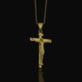 Bild in Galerie-Betrachter laden, Silver INRI Crucifixion Necklace - Jesus on Cross Pendant, Christian Religious Jewelry, Faith Symbol