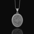 Load image into Gallery viewer, Personalized Silver Owl Pendant - Custom Engraved Owl Necklace, Handcrafted Bird Jewelry, Unique Gift