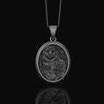 Load image into Gallery viewer, Personalized Silver Owl Pendant - Custom Engraved Owl Necklace, Handcrafted Bird Jewelry, Unique Gift