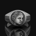 Load image into Gallery viewer, Silver Venus Ring - Roman Goddess of Love Jewelry, Astrological Feminine Symbol, Elegant Beauty Ring