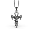 Load image into Gallery viewer, Silver Ankh Pendant - Key of Life Necklace, Egyptian Ankh Jewelry, Spiritual Symbol Charm, Gift Idea