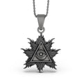 Bild in Galerie-Betrachter laden, Silver Eye of Providence Charm - Two-Style Pyramid Pendant, Masonic Illuminati Jewelry, Mystical Gift