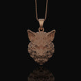 Load image into Gallery viewer, Carved Wolf Head Pendant - Handcrafted Wolf Necklace, Detailed Animal Carving, Nature Inspired Jewelry
