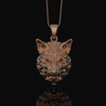 Load image into Gallery viewer, Carved Wolf Head Pendant - Handcrafted Wolf Necklace, Detailed Animal Carving, Nature Inspired Jewelry