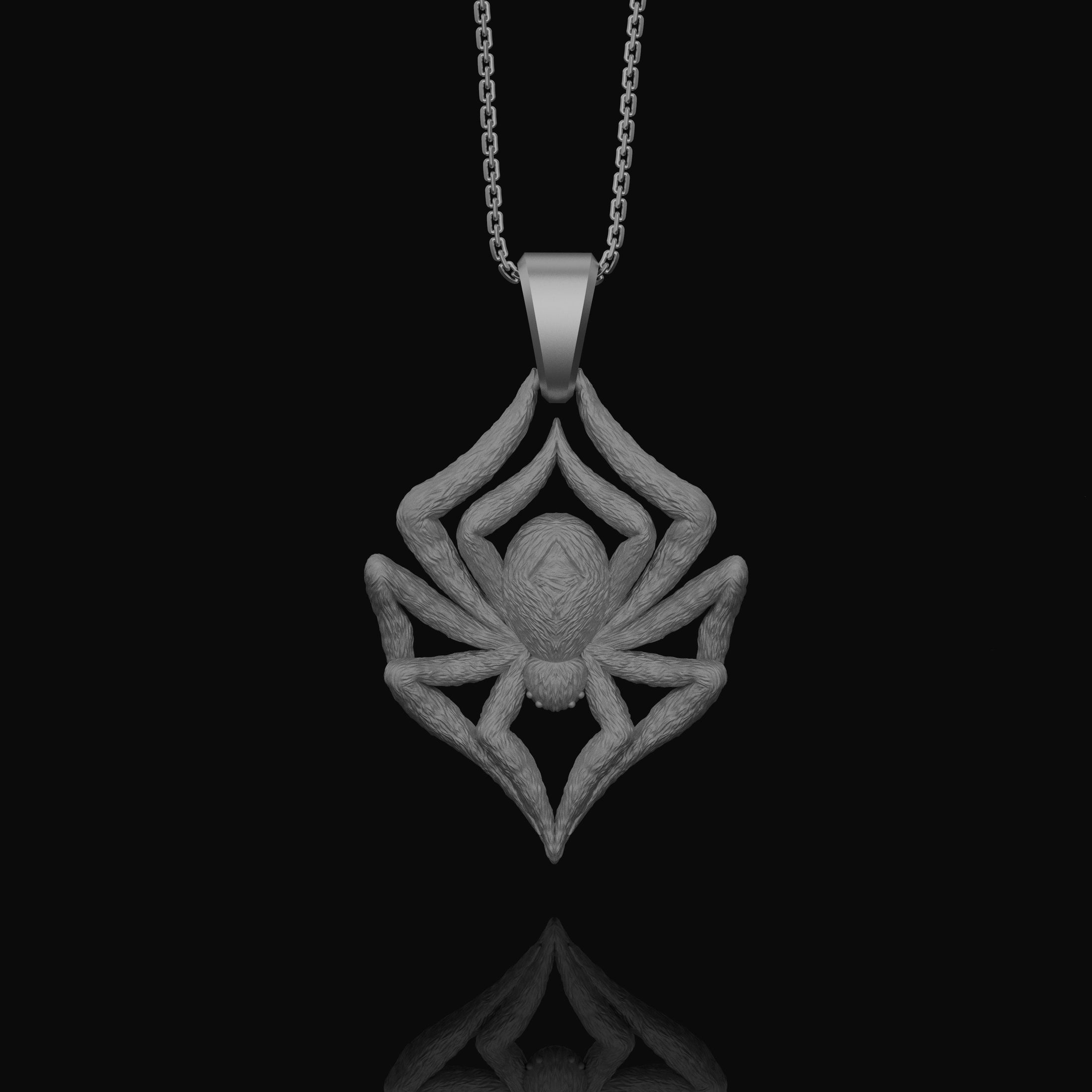 Silver Tarantula Pendant - Arachnid Charm, Spider Lover Jewelry, Unique Tarantula Necklace, Gift Idea