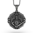Bild in Galerie-Betrachter laden, Silver Saint Michael Pendant - Archangel Michael Necklace, Protector Angel Jewelry, Christian Spiritual Gift
