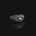 Bild in Galerie-Betrachter laden, Silver Skull Gothic Ring - Biker Jewelry, Motorcyclist Gift, Edgy Skull Ring for Men