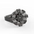 Bild in Galerie-Betrachter laden, Silver Compass Ring - Adjustable Navigational Ring, Traveler's Jewelry, Explorer Gift, Directional Motif