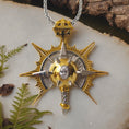 Load image into Gallery viewer, Cleric Symbol Necklace - Baldur's Gate 3 Inspired Pendant, Dungeons and Dragons Jewelry, High Quality Tri-Color Fantasy Jewelry, FRP Lover
