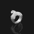 Load image into Gallery viewer, Silver Eagle Ring - Majestic Bird of Prey Jewelry, Patriotic Symbol Ring, Elegant Men's Gift