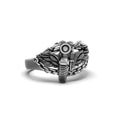 Load image into Gallery viewer, Silver Skull with Vines Ring - Gothic Jewelry, Edgy Men's Ring, Unique Biker Gift