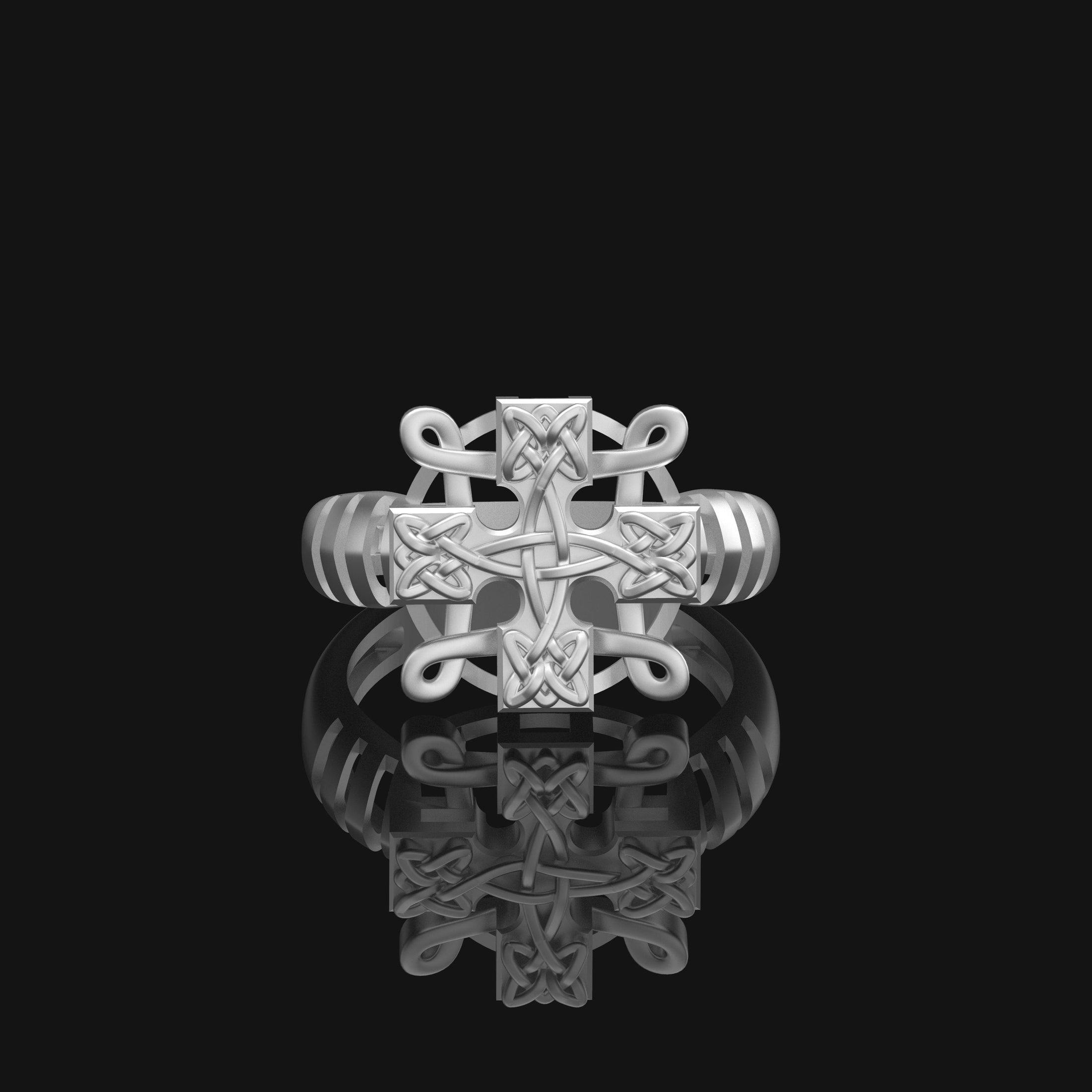 Silver Celtic Knot Ring - Lady of the Lake Jewelry, Elegant Mythical Ring, Unique Gift for Her, Fantasy Inspired