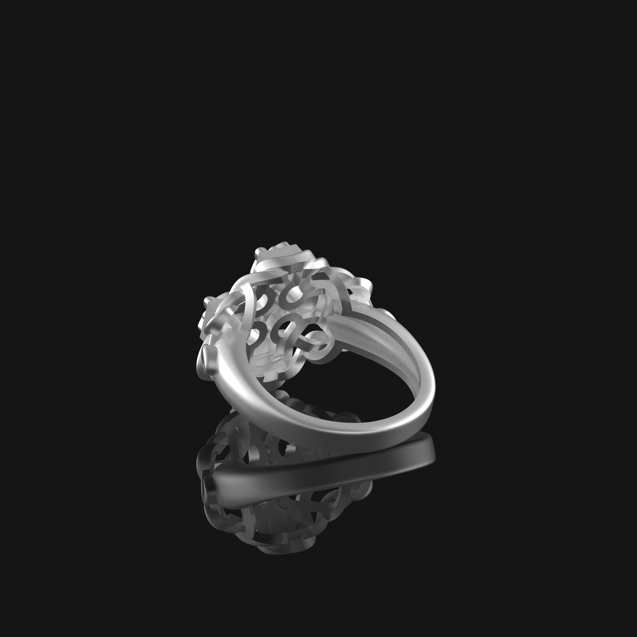 Silver Celtic Knot Ring - Lady of the Lake Jewelry, Elegant Mythical Ring, Unique Gift for Her, Fantasy Inspired