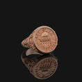 Load image into Gallery viewer, Silver Cristi de Templo Ring - Seal of the Grand Master, Knights Templar Jewelry, Christ of the Temple, Unique Religious Gift
