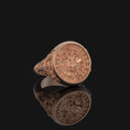 Load image into Gallery viewer, Silver Templars in America Ring - Secretum Templi, Sigilum Templi, Unique Historical Jewelry, Knights Templar Symbol