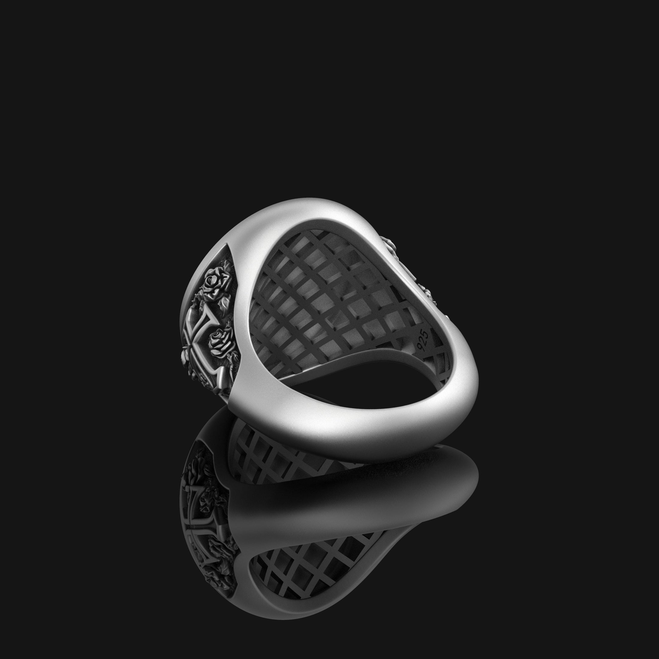 Silver Templars in America Ring - Secretum Templi, Sigilum Templi, Unique Historical Jewelry, Knights Templar Symbol